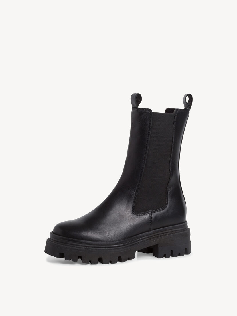 Leren Chelseaboot - zwart