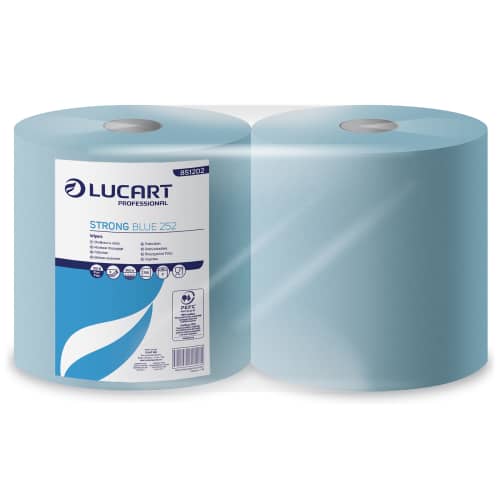 Bobine d'essuyage bleue 3 plis 681 formats 25 x 37 cm Lucart Professional