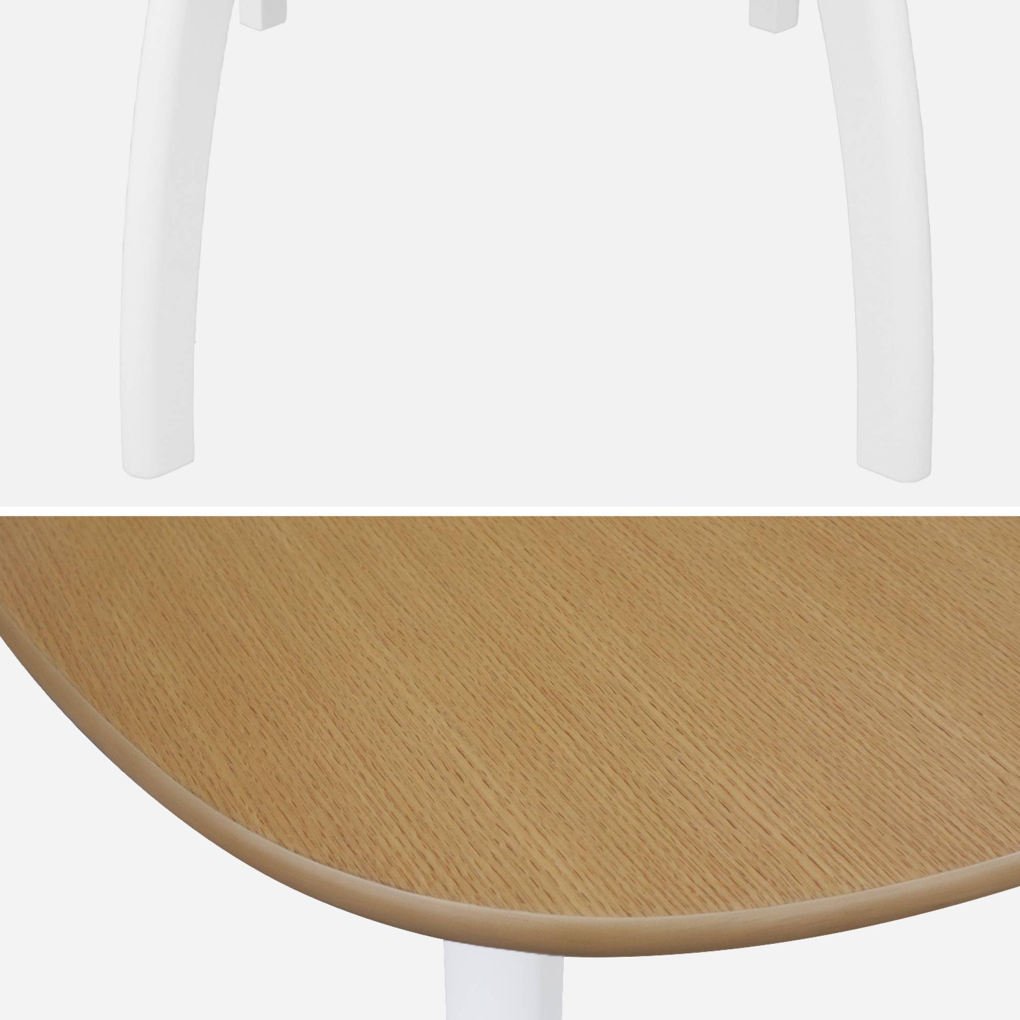 Table à manger rectangulaire 4-6 places mdf et placage chêne. 160cm