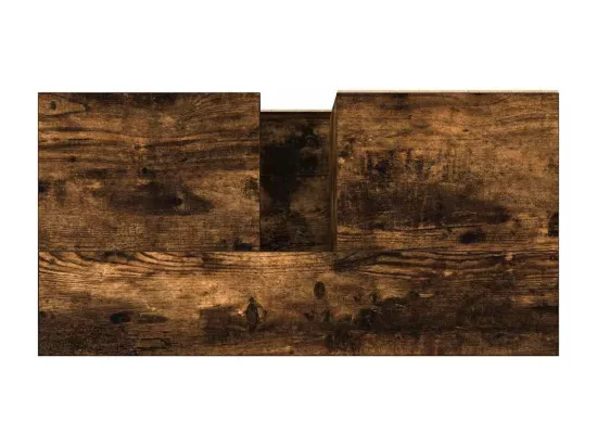 Armoire de bain chêne fumé 65x33x60 cm bois d'ingénierie