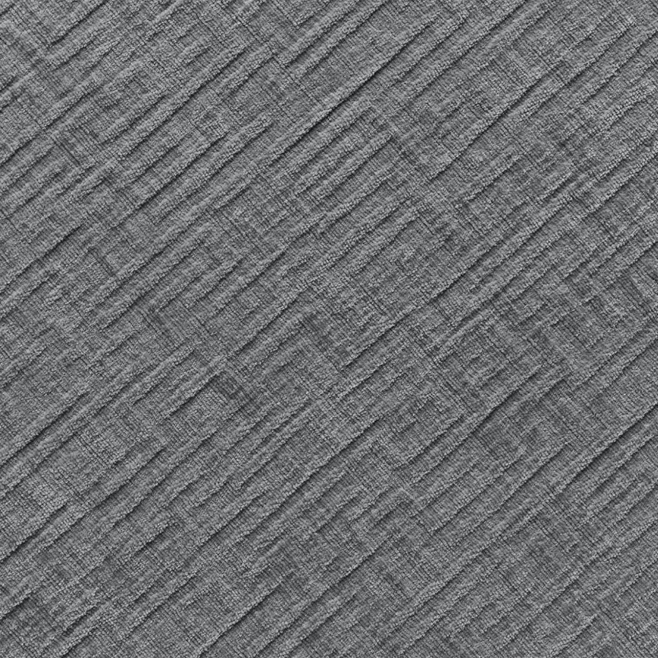 Bobochic Canapé d'angle droit fixe 4 places Rousseau texturé gris foncé - 250x160x72 cm