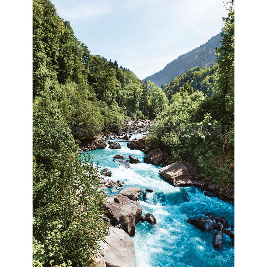 Affiche déco photo rivière suisse 30x40cm