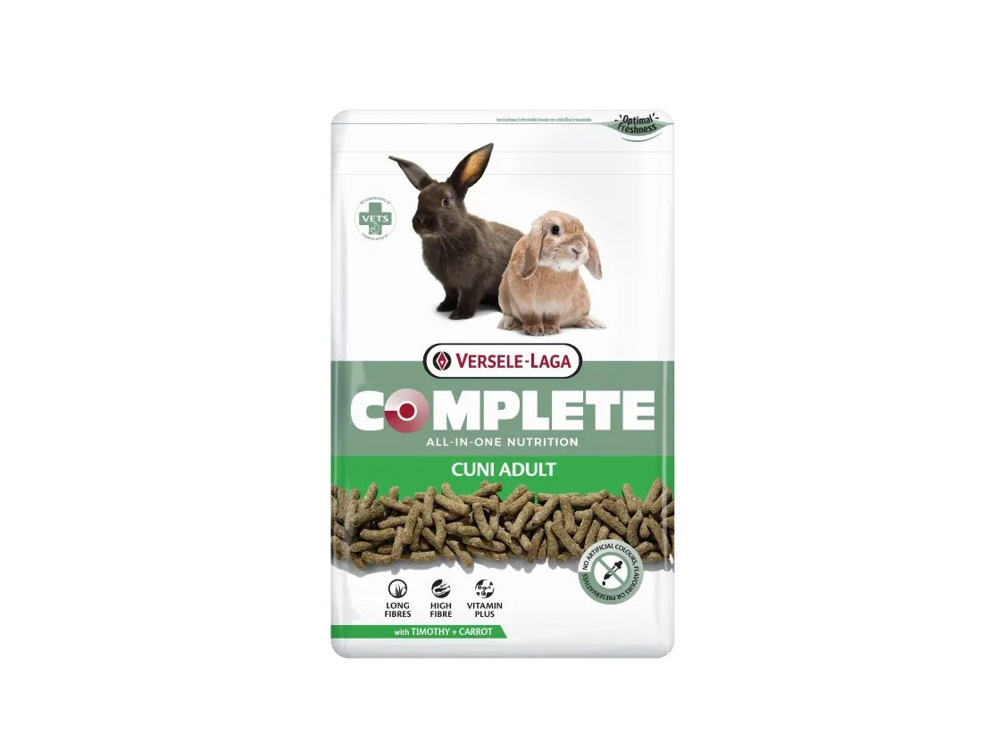 Versele-Laga Cuni Adult Complete, Snack, 1,75 kg, Kanin, Vitamin A, vitamin C, vitamin D3, vitamin E, Kobber, Jod, Jern, Mangan, Selenium, Zink, 14%