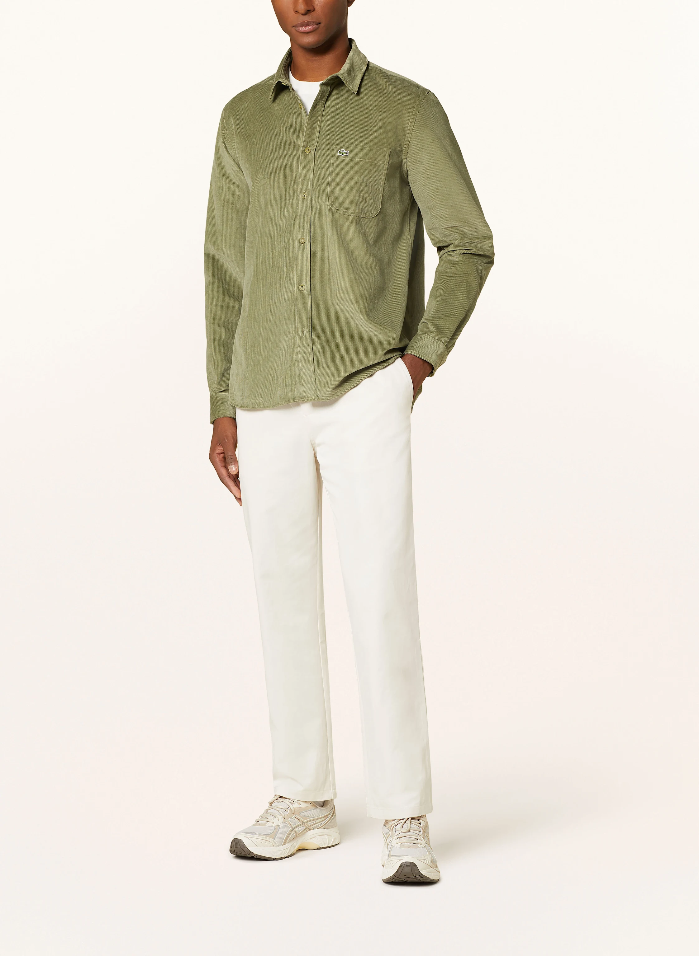 LACOSTE Cordhemd Comfort Fit