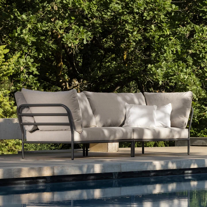HOUE - Level 2 Loungeset 7, inkl. Beistelltisch, dark grey / ash