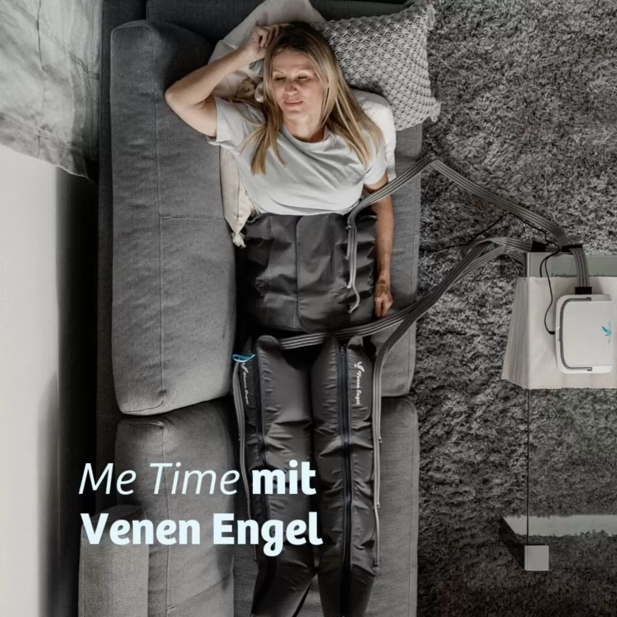 Premium Massagegerät Venen Engel VE-078 6 mit grau,weiss