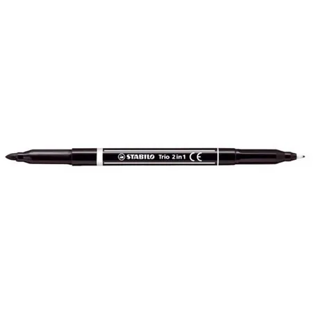 Filzstift und Fineliner in einem - STABILO Trio 2 in 1 - schwarz