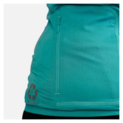 Maillot Manches Courtes Raidlight 1/2 Zip R-Light Femme Menthe Verte