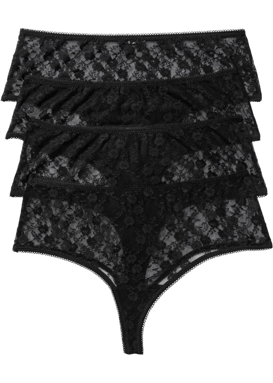 Lot de 4 culottes string en dentelle