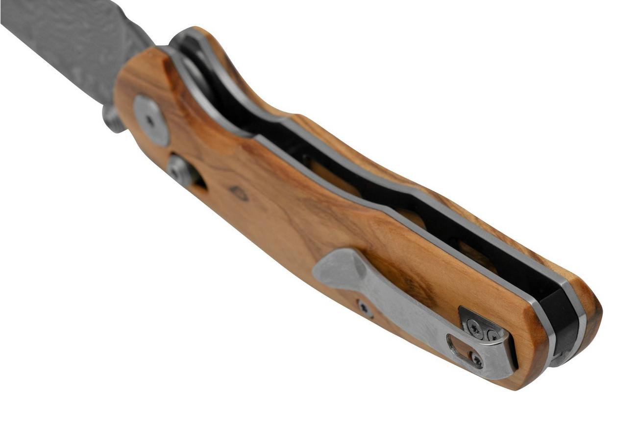 Bestechman Ronan BMK02M Olive Wood, Damascus, zakmes
