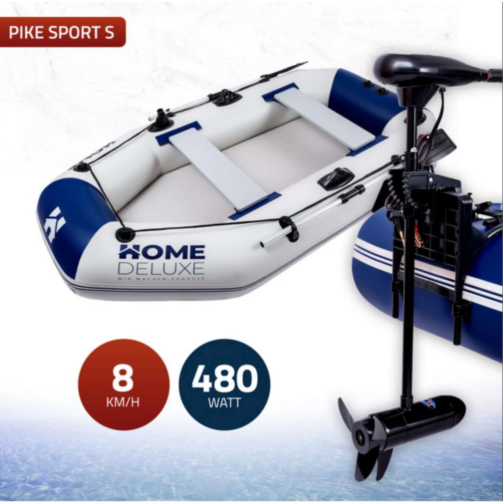 Schlauchboot PIKE Sport S - 230x128 cm mit Motor