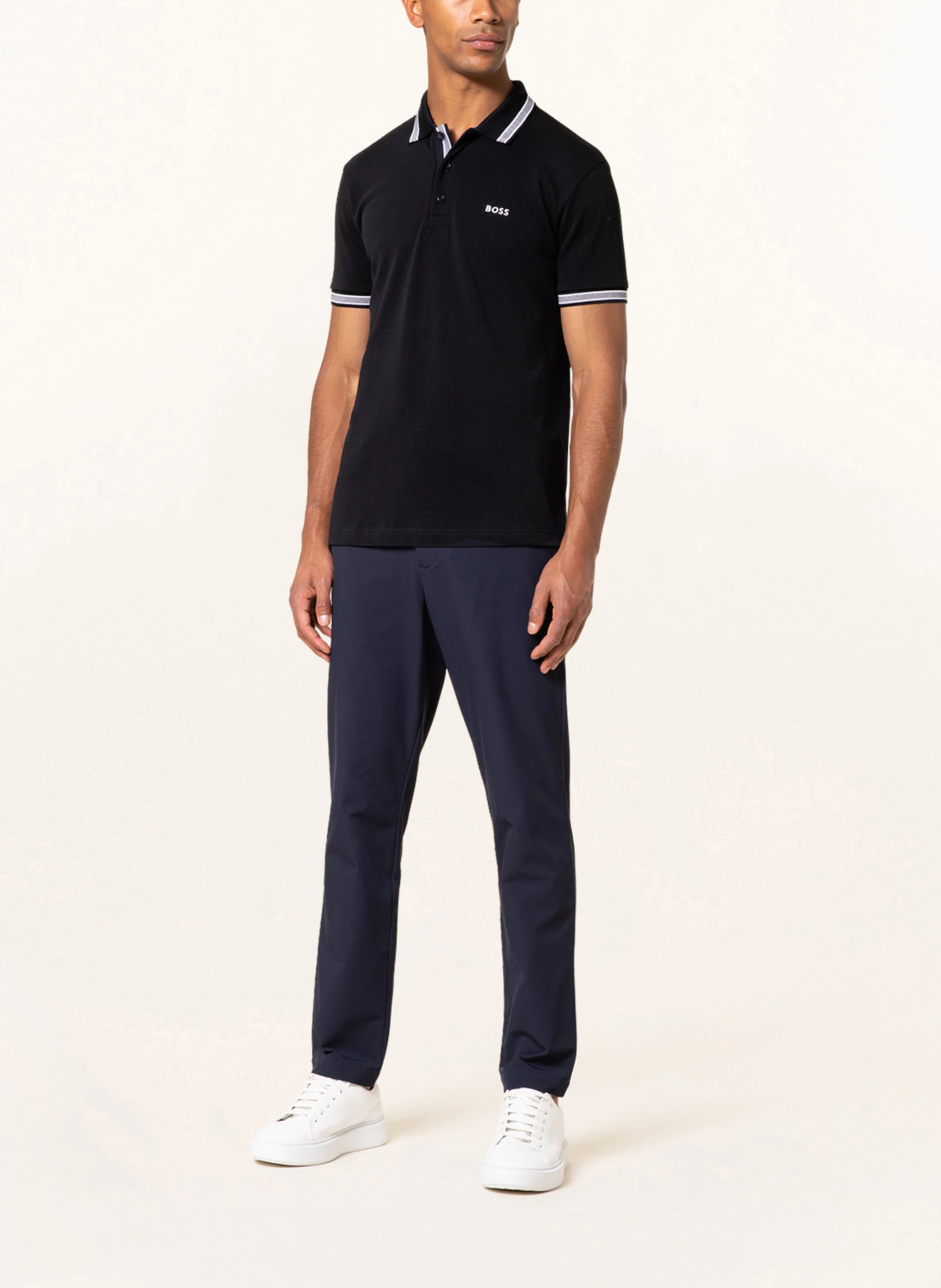BOSS Piqué-Poloshirt PADDY CURVED Regular Fit
