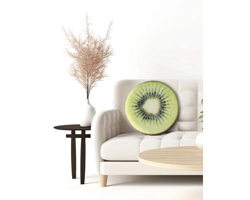 Fluwelen Kiwi zitkussen Ø 40 cm