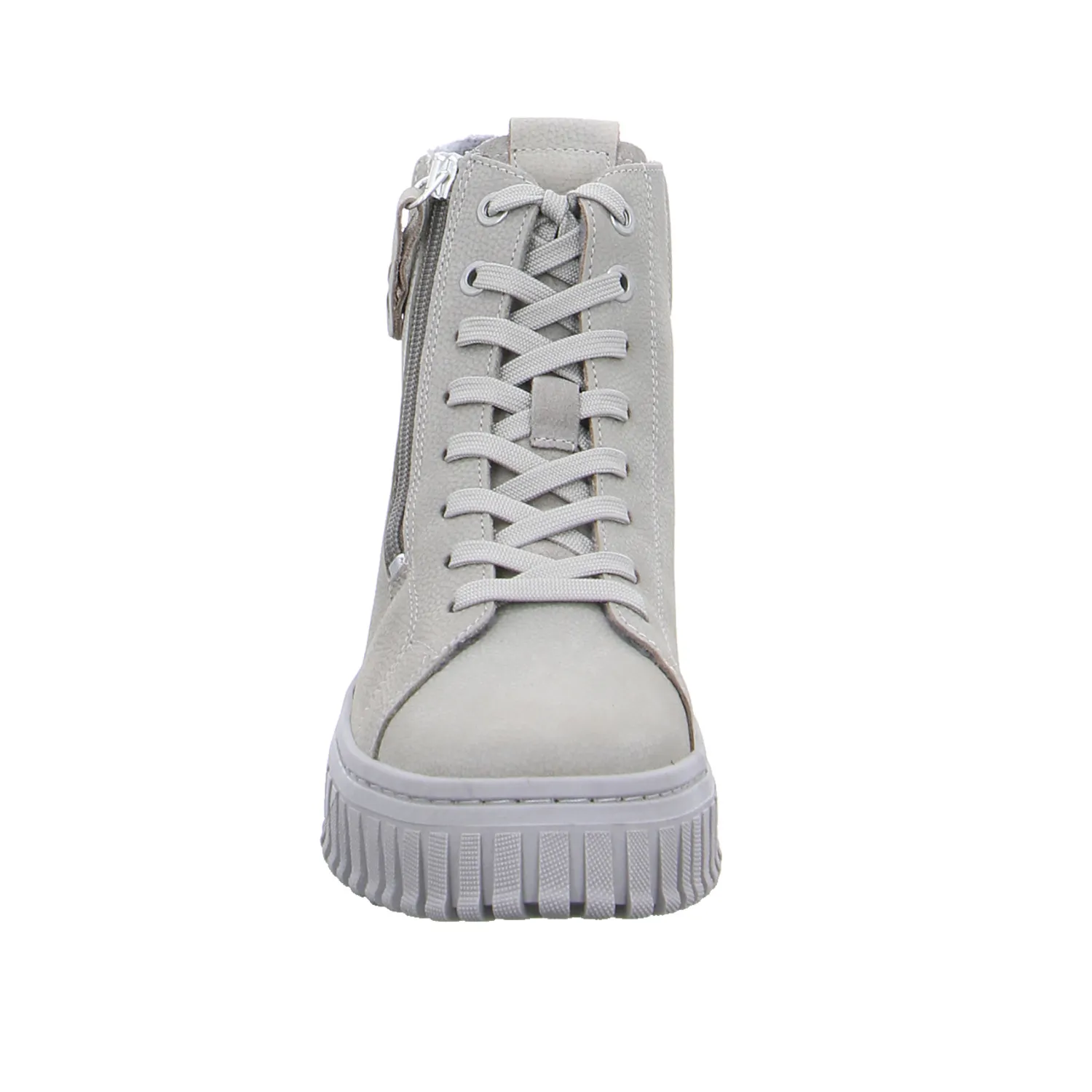 TAMARIS Mid Cut Sneaker Hellgrau Leder