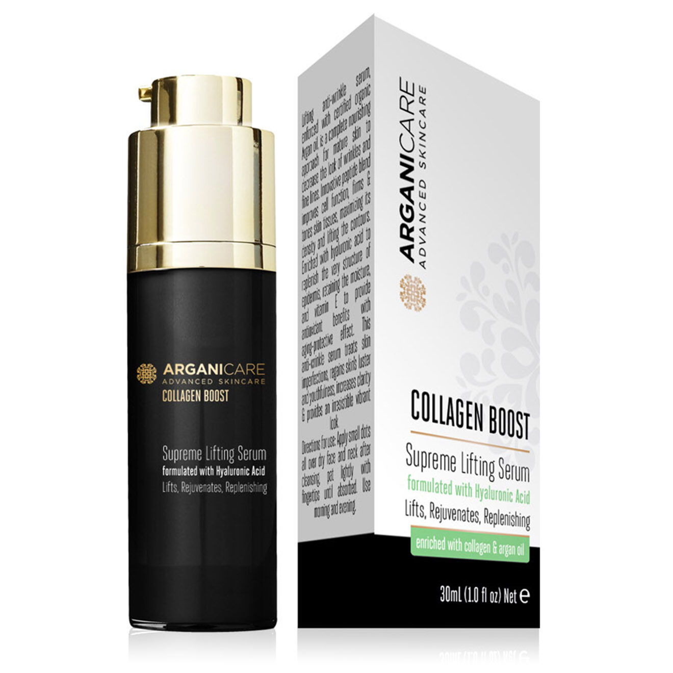 Arganicare Sérum suprême lifting à l'acide hyaluronique tout type de peau - 30 ml