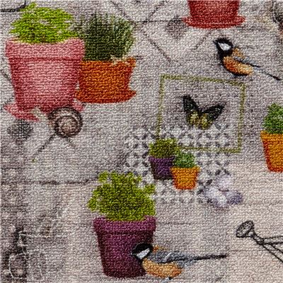 Tapis de cuisine motif plantes