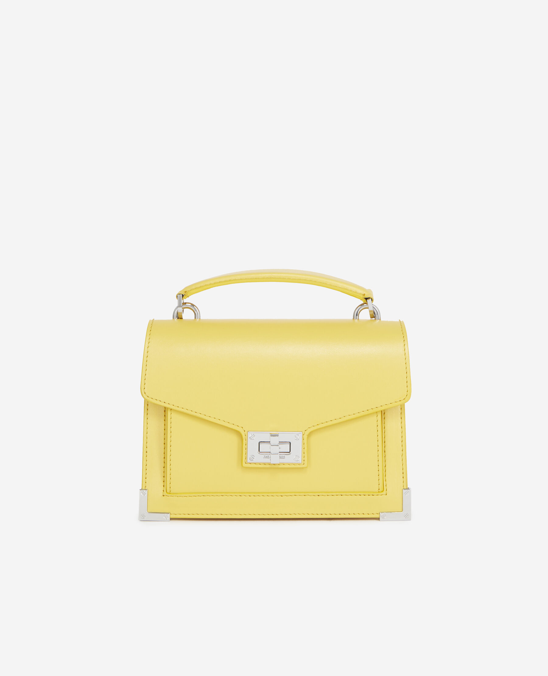 Sac Emily Small en cuir lisse jaune