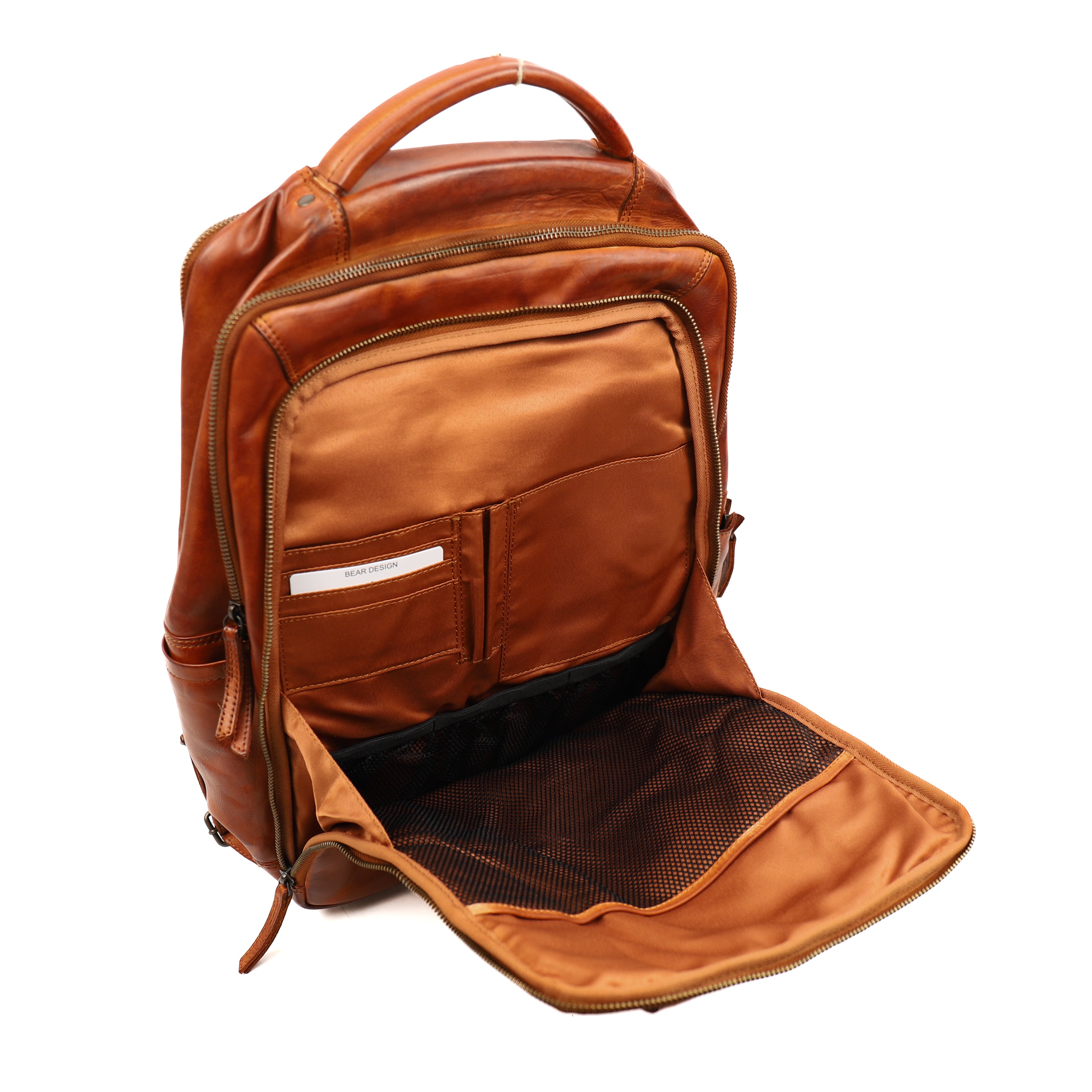 Laptop rugzak 'Jayden' L cognac Cognac