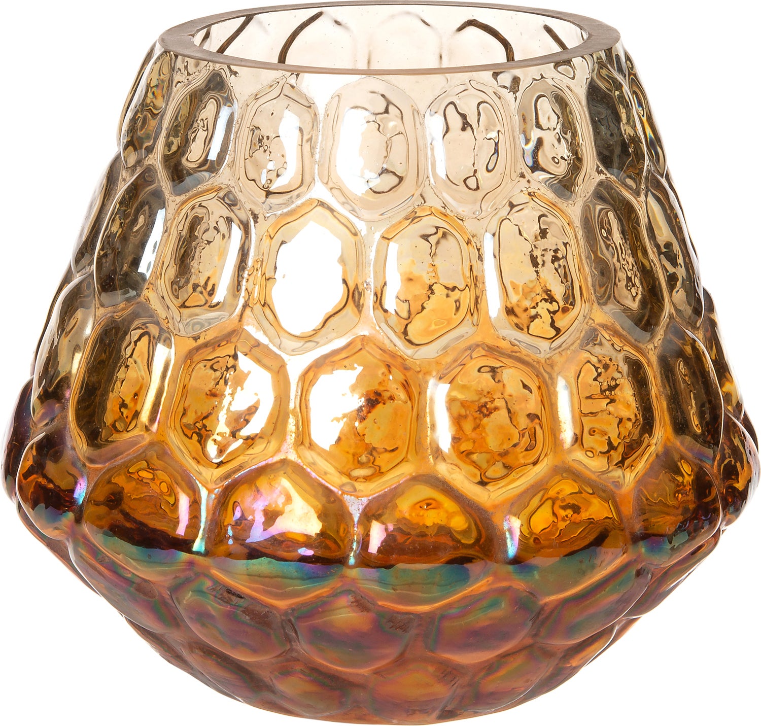 Intratuin waxinelichthouder Maas oranje D 10 H 12 cm