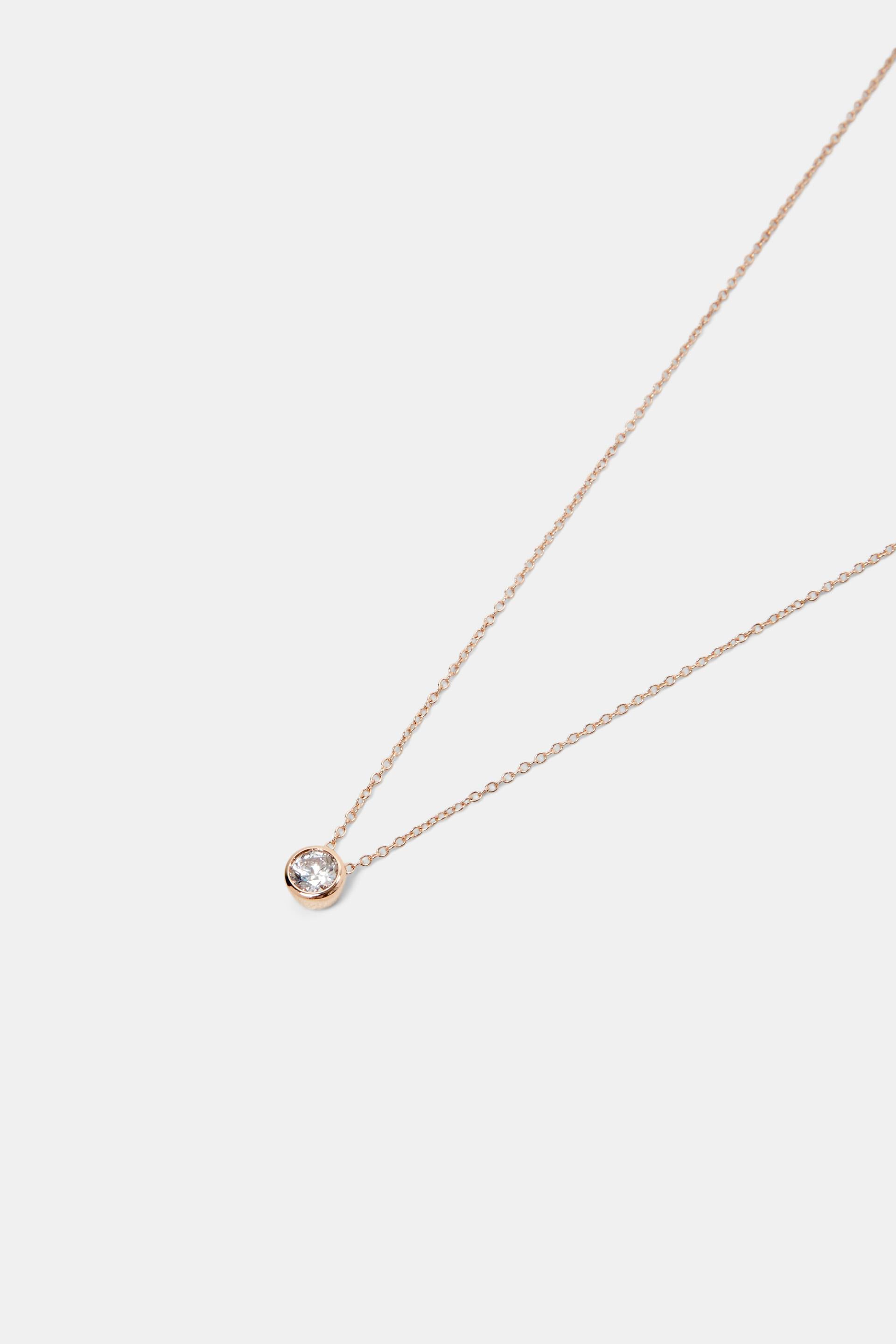 Collier à pierres de zircone, en argent sterling