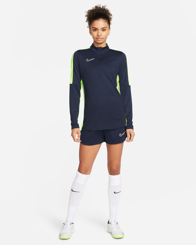 Haut d'entrainement 1/4 Zip Nike Academy 23 Bleu Marine & Jaune Fluo pour femme