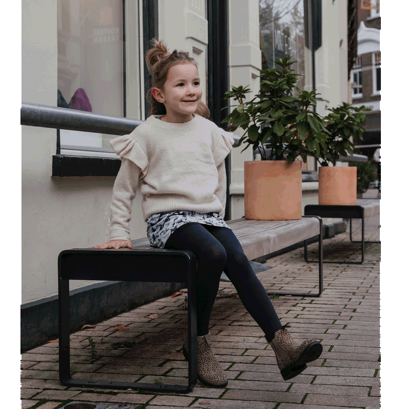 Shoesme Stiefel mit grauem Leopard