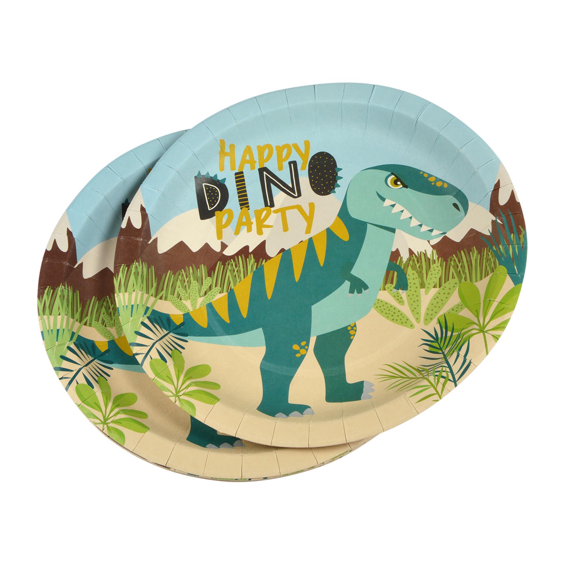 SET 6 ASSIETTES CARTON D.23CM HAPPY DINO