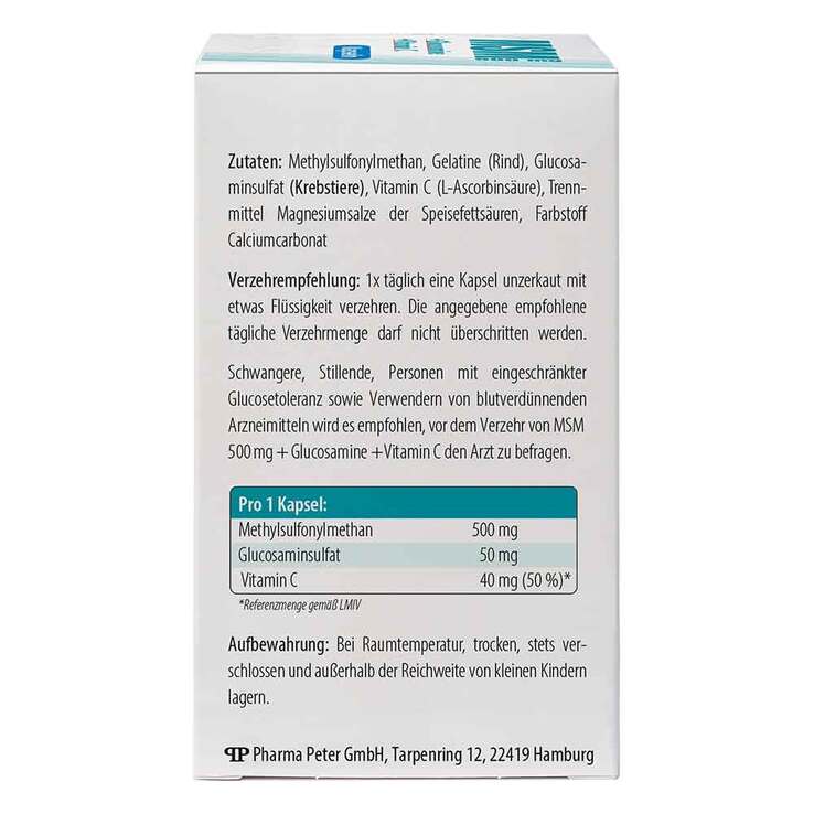 MSM 500 mg + Glucosamine Kapseln, 180 St