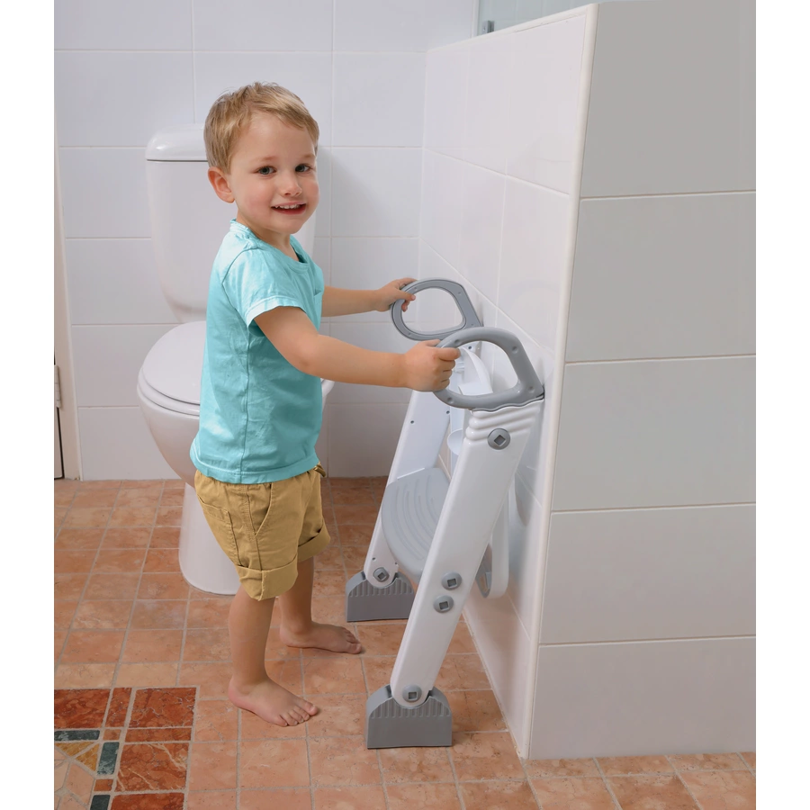 Dreambaby® Toilettentrainer mit Leiter in grauweiß