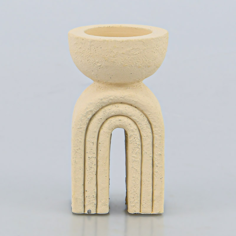 Porte bougie en céramique blanc