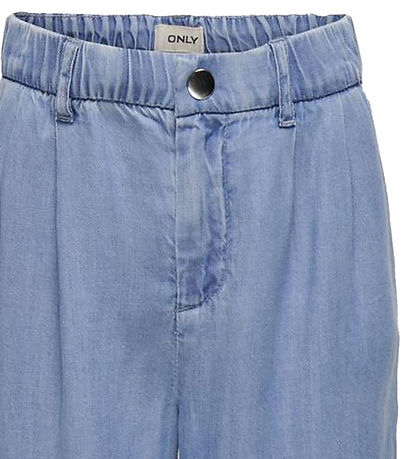 Kids Only Cargobukser - Denim - KogSafari - Medium Blue Denim