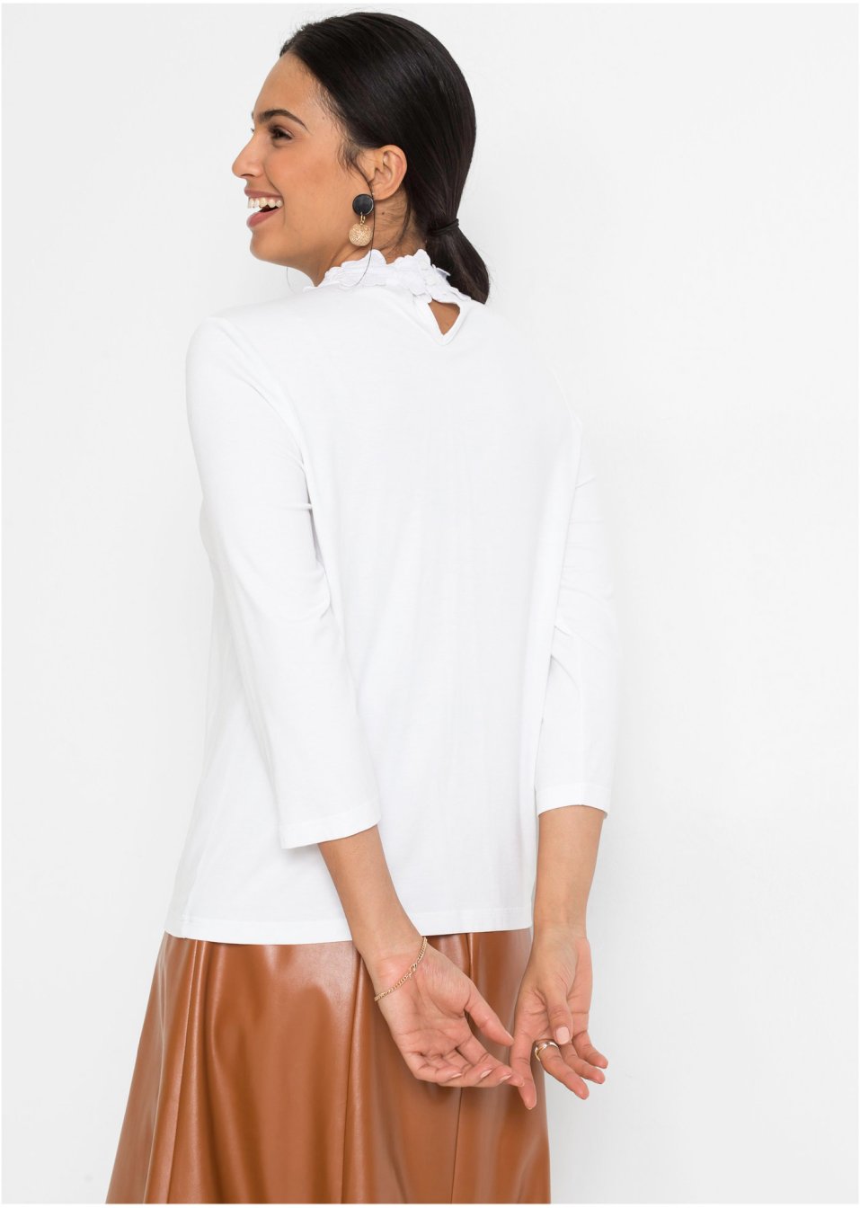 T-shirt à dentelle