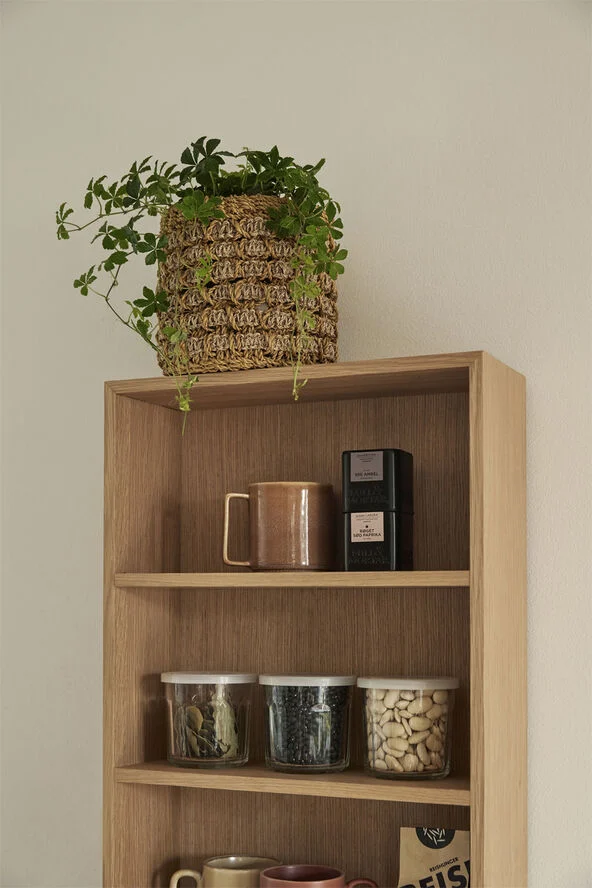 Hübsch Pine Baskets Natural/Multicolour set of 2 Grøn/natur/gul