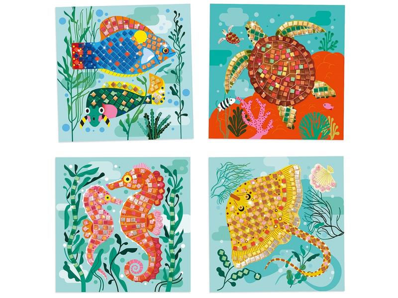 DJECO Bastelset Mosaik Karibik Einführung in die Mosaikkunst