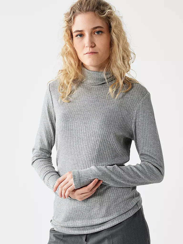 COMMA Rollkragenshirt FASTTRACK grau