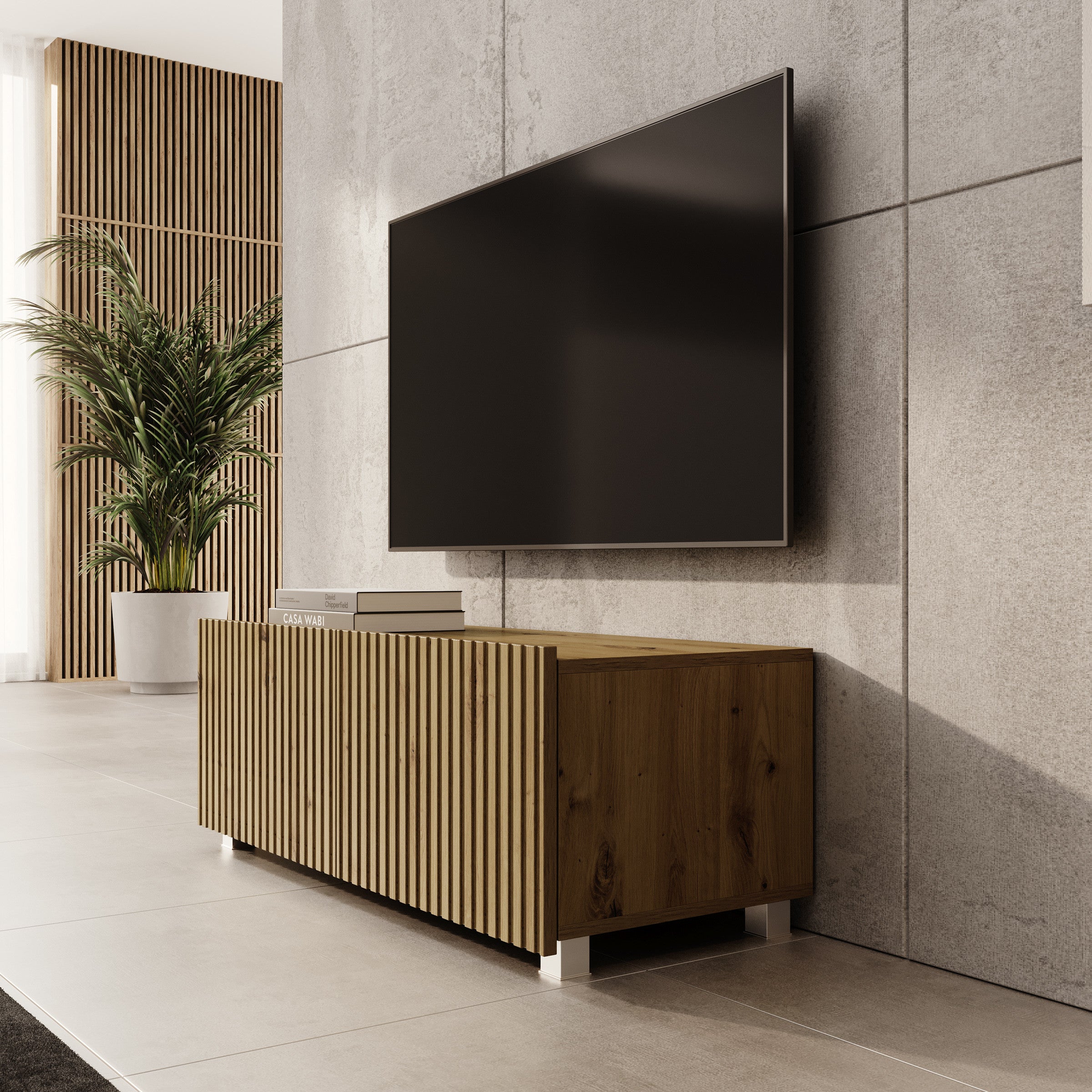 Kenderes - TV-Meubel - Eiken - 100x41x38 cm