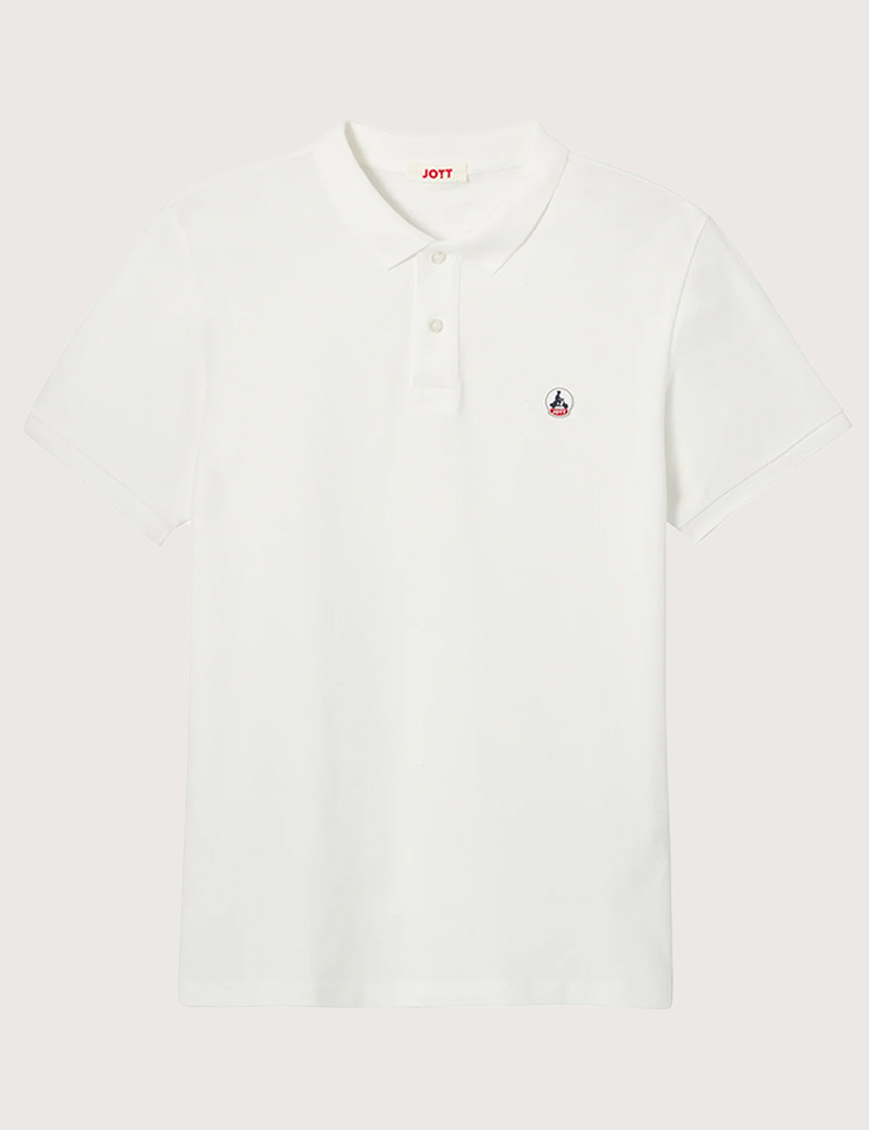 JOTT POLO HOMME MANCHES COURTES MARBELLA BLANC