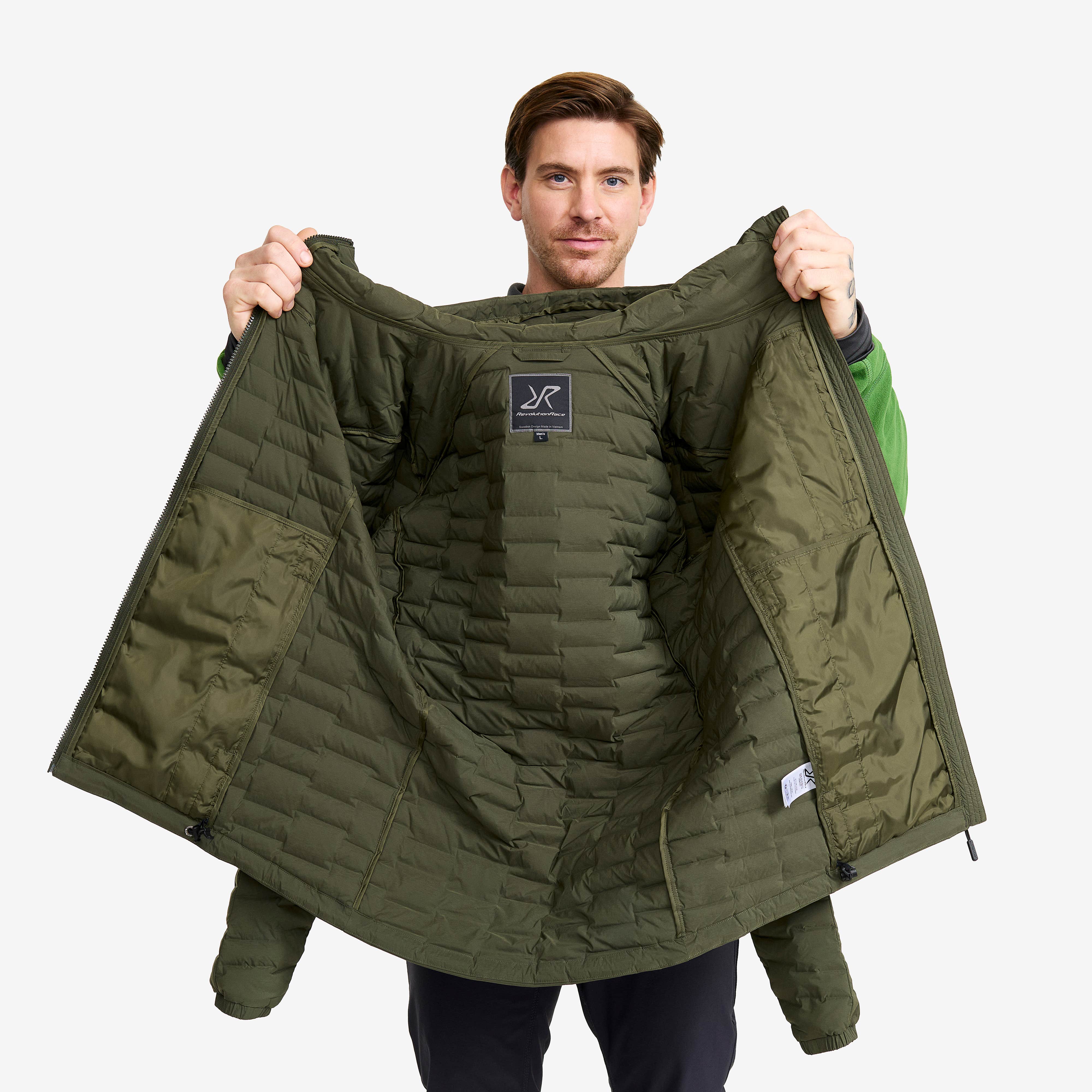 Flex Stretch Down Jacket Herre Forest Night
