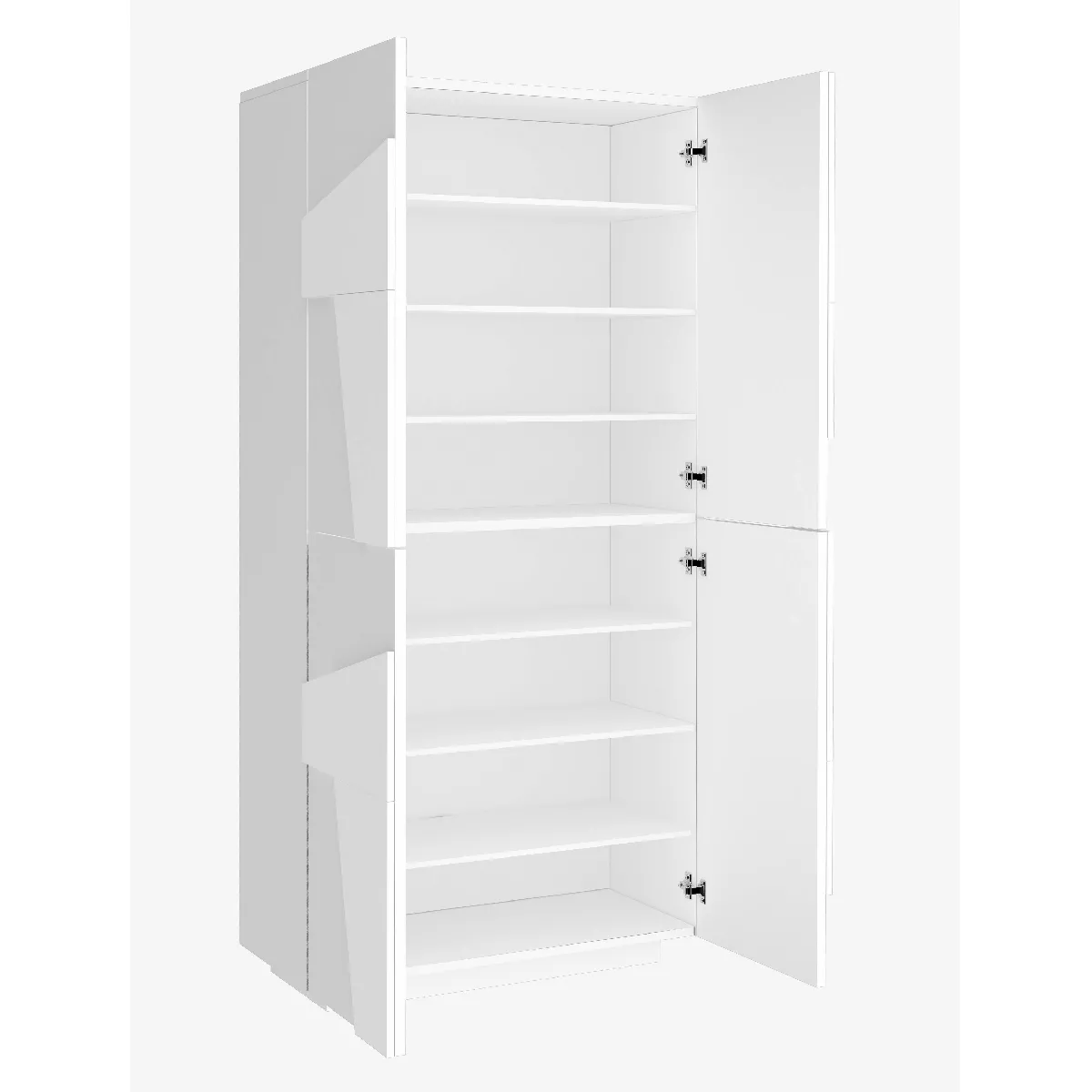 Alter Étagère à chaussures moderne blanche 4 portes