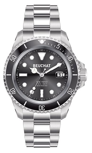 BEUCHAT MONTRE - MONTRE GB 1950 ACIER