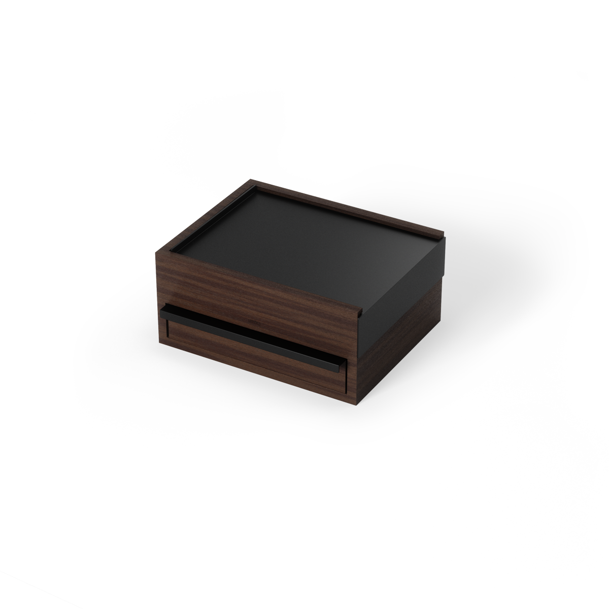 Juwelenbox Stowit zwart walnoot hout L