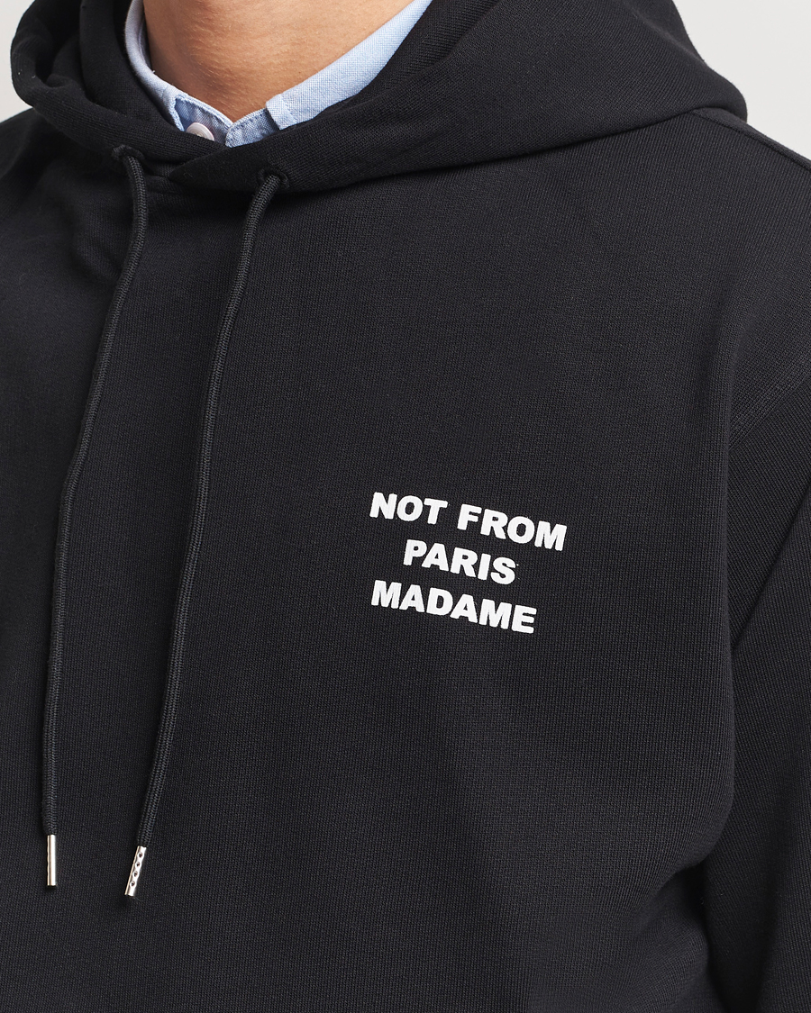 Drôle de Monsieur Slogan Hoodie Black