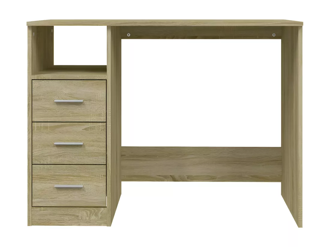 Bureau avec tiroirs Chêne sonoma 102x50x76 cm Bois d'ingénierie