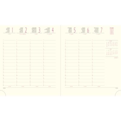 Exacompta - Gwenaëlle Trolez Eurotime 18 - Agenda de bureau - 2024 - 170 x 150 mm - fleurs