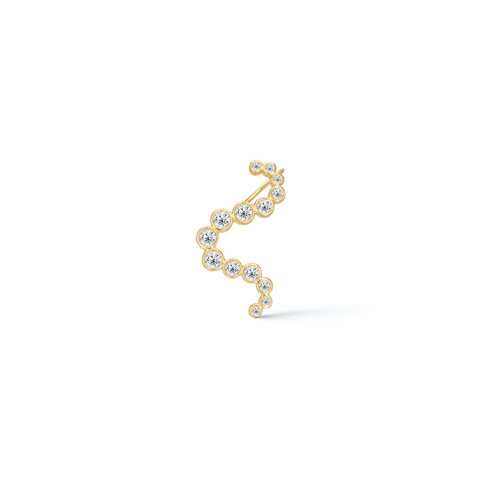Polar Jewelry  The Star Earcrawler ørestik, venstre - Forgyldt