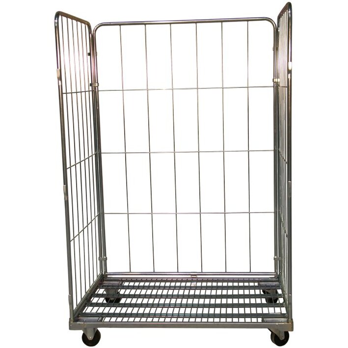 Roll conteneur 3 ridelles 1200 x 800 x 1800 mm CU 400 kg