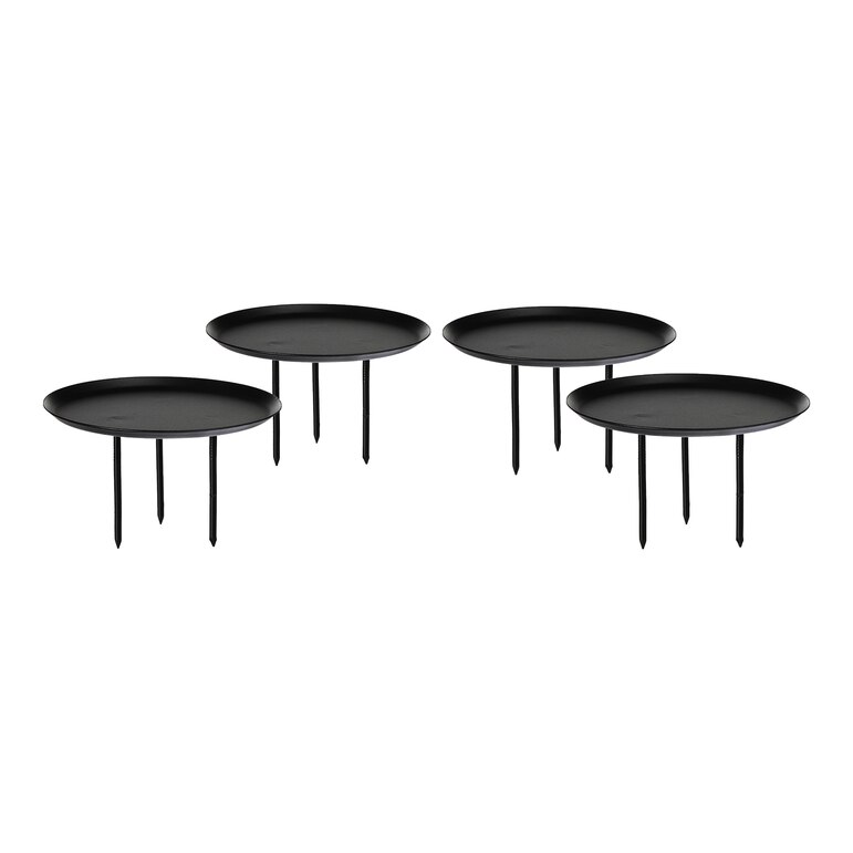 schwarz, ⌀ 8 cm, 4 Stück