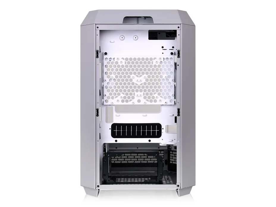 Thermaltake The Tower 300 - Minitower - micro ATX - sidepanel med vindue (hærdet glas) - ingen strømforsyning (PS/2) - kalksten - USB/Lyd