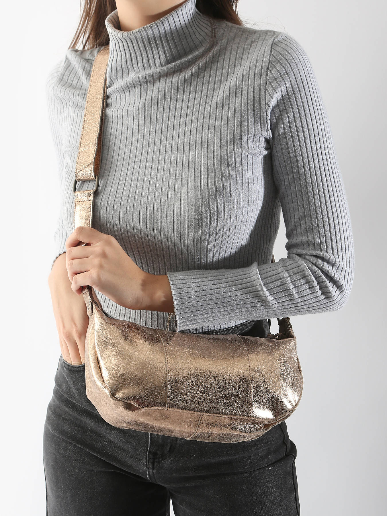 Sac bandoulire Nulla cuir PIECES
