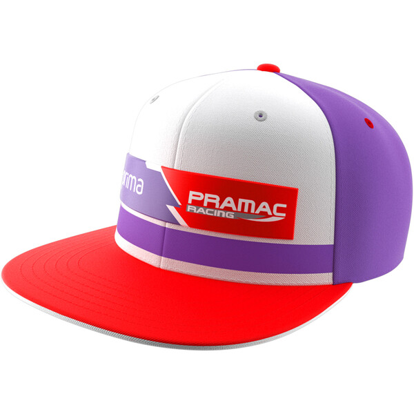 Ixon - Casquette Flat Pramac 23 Rouge / Blanc / Violet